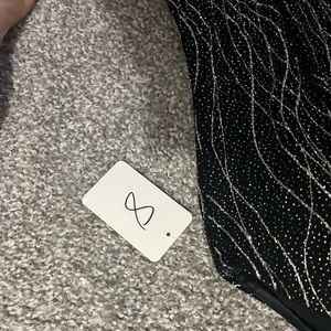 Black and gold tank top dress
